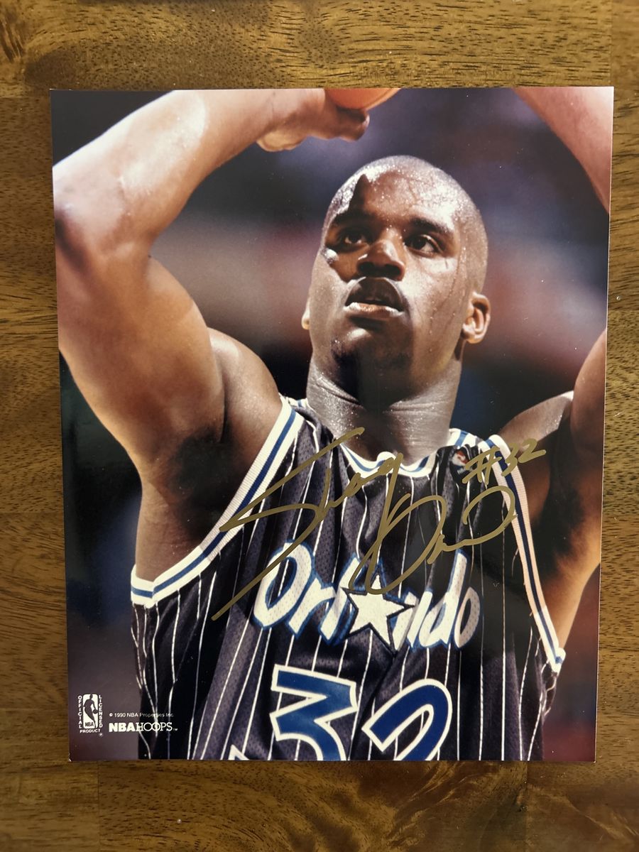 Shaquille O’Neal Autograph NBA Basketball Hand Signed Rookie Orlando Magic NBA Basketball 8x10 Photograph RC Auto