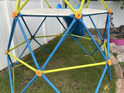 Like New! Lifetime Geometric Climbing Tower with Slide (Model 91155)