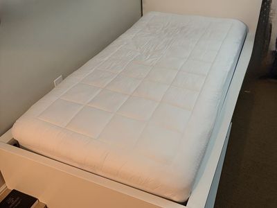Twin white IKEA MALM bed frame