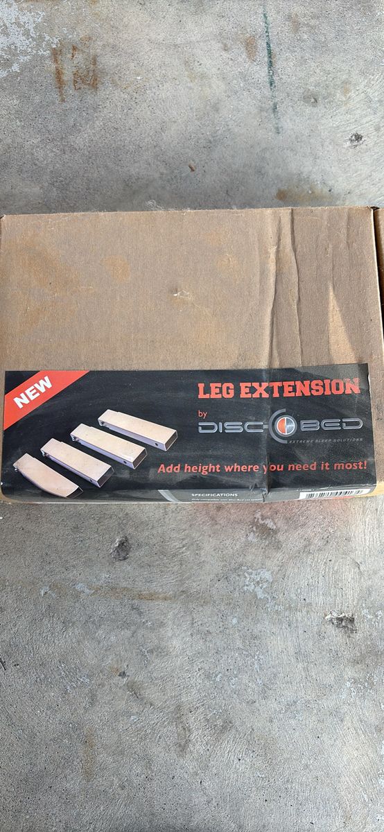 Disc-Bed Leg Extension Kit for Cot Systems - Add 7" Height - New