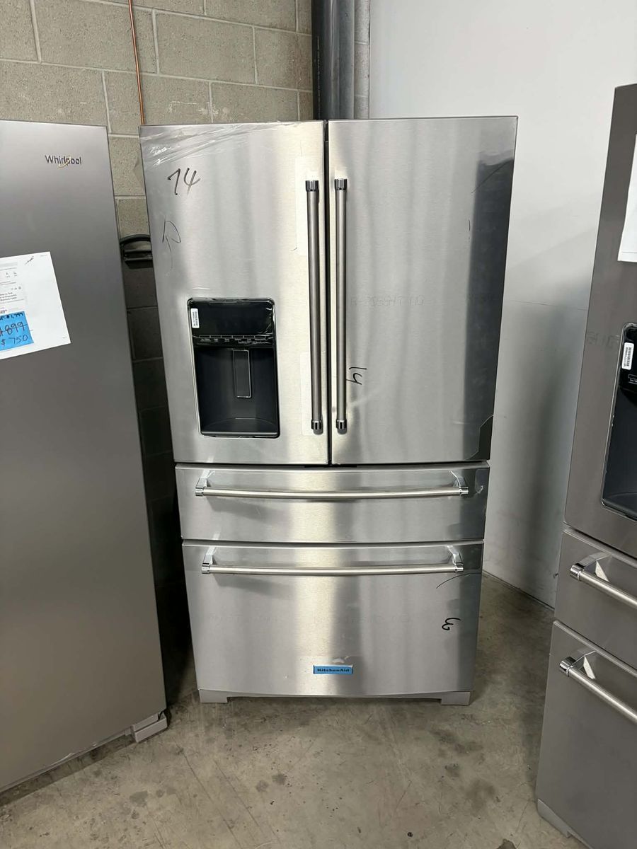 NEW KITCHENAID 4 DOOR STAINLESS FRENCH DOOR