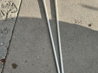 Pair of Used Red Corner Flags with Ground Spikes for Sports Field/Yard