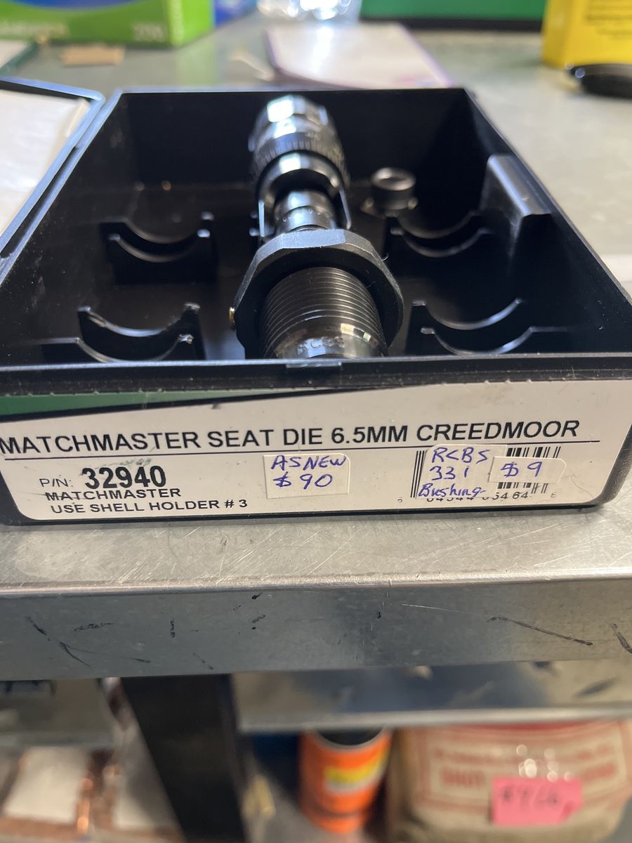 6.5 Creedmoor Seat Die And 331 Bushing.