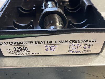 6.5 Creedmoor Seat Die And 331 Bushing.