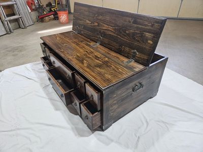 Lift top coffee table with storage