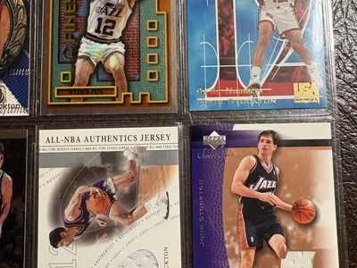 13 pages of John Stockton Jazz & Team USA Card Lot featuring Game Jersey Relics and many more. Finish your Stockton collection!
