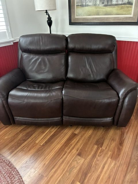 Leather love seats