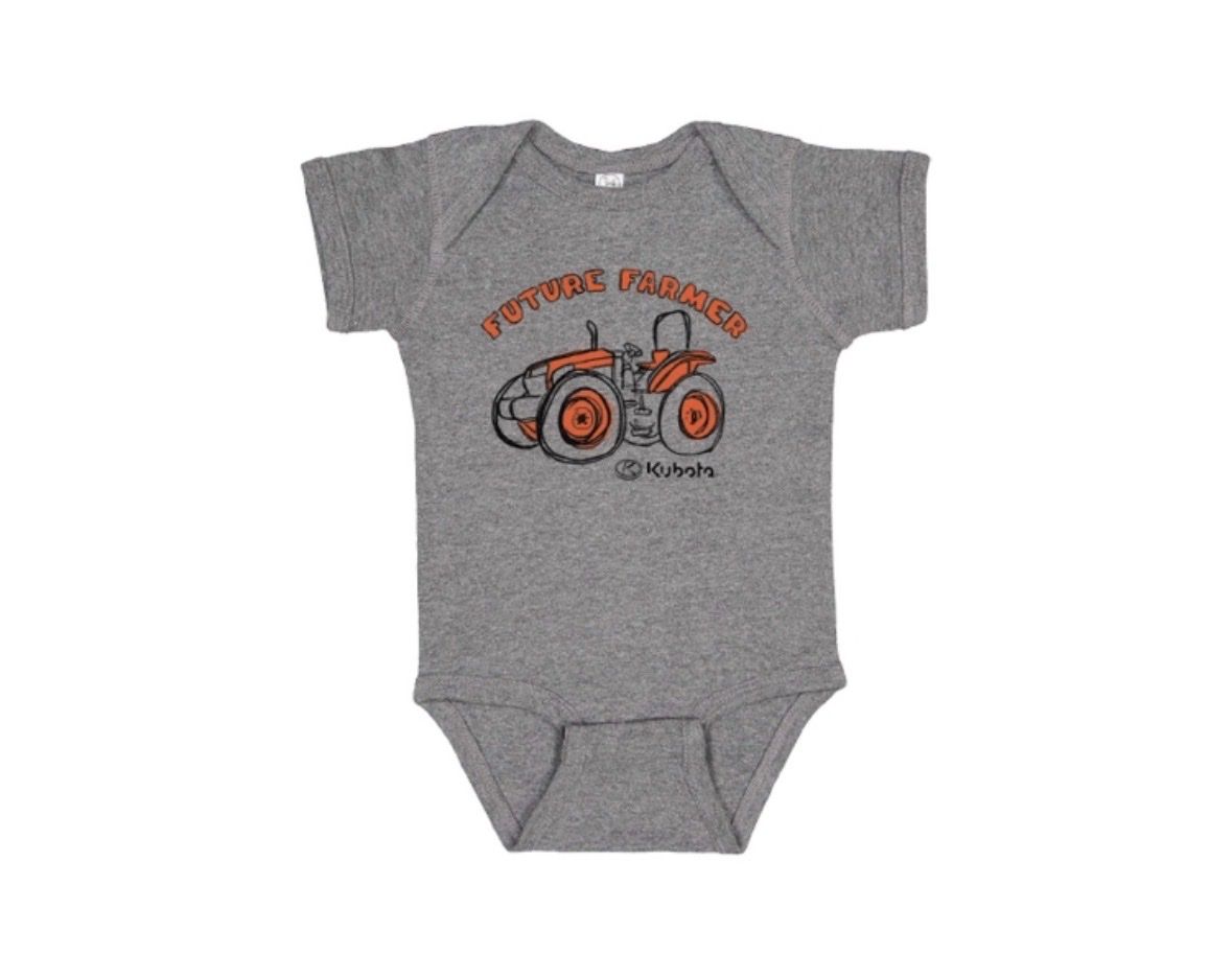 Kubota Future Farmer Baby Onesie Tractor