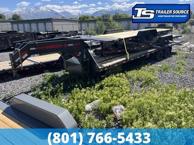 8.5x34 Maxx-D YDX Gooseneck Hydraulic Dovetail Equipment Trailer - 30K GVWR - HDSS (Hutch) Suspension, Hydraulic Disc Brakes,