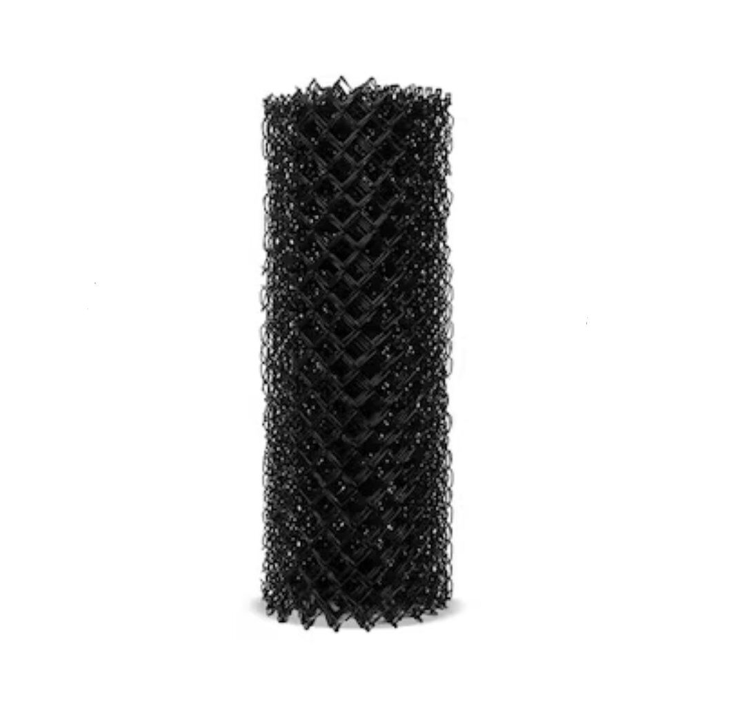 4-ft x 50-ft Black Galvanized steel Chain Fence