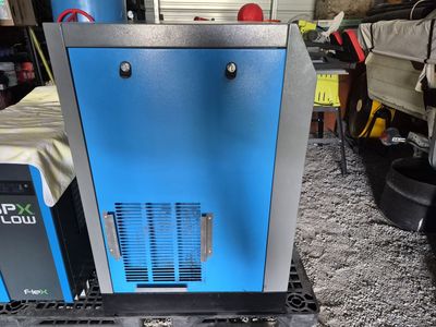 Rodgers Ki Series 230 Volt air compressor, Hankison Spx Flow Flex air dryer, 120 gallon air tank, Misc carbon dryer