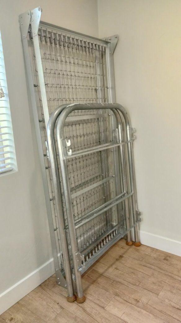 Bunk Bed Solid Metal Vintage Military Barracks Dual Twin Rack