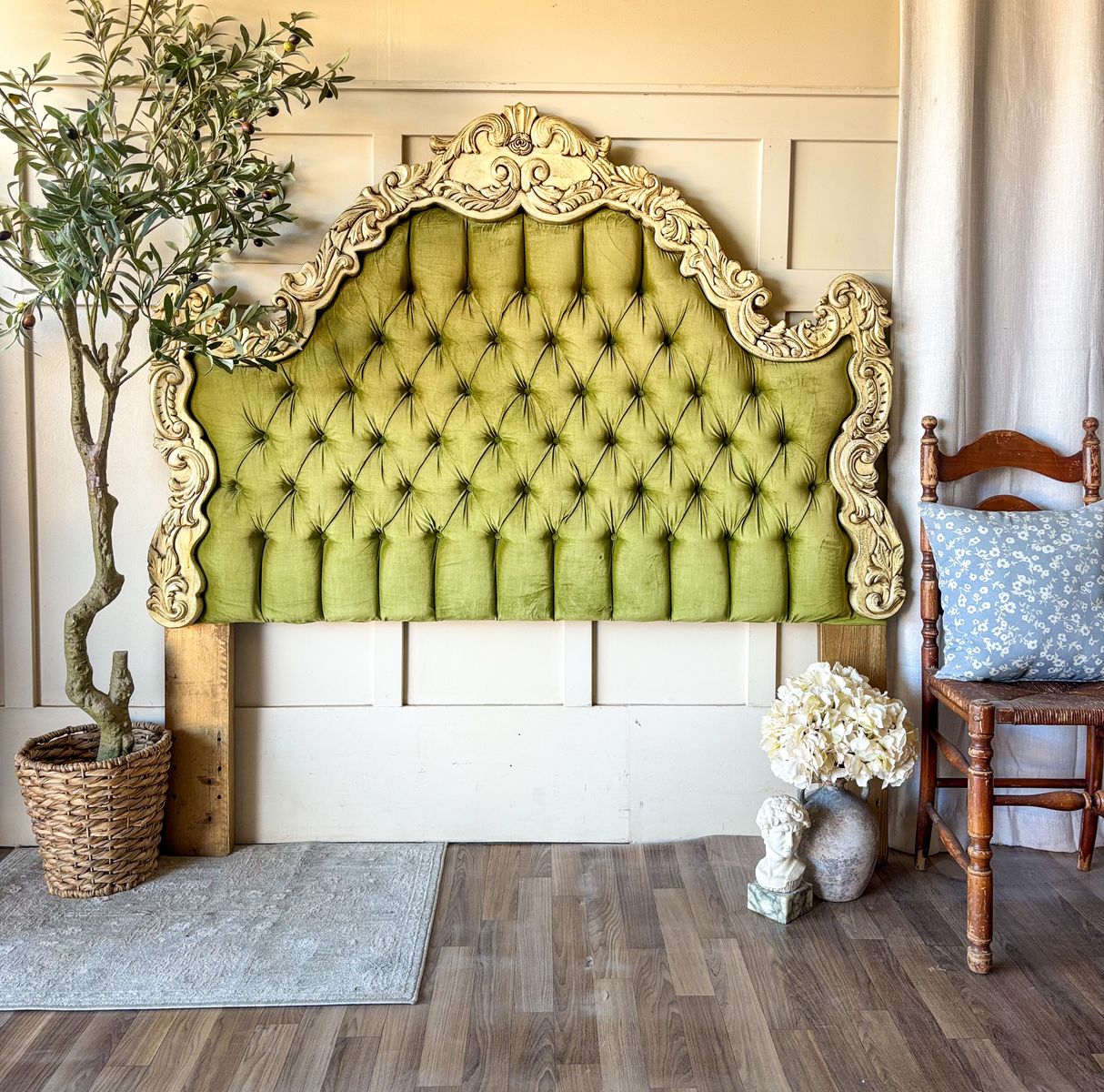 *FREE DELIVERY* Vintage Queen French Headboard