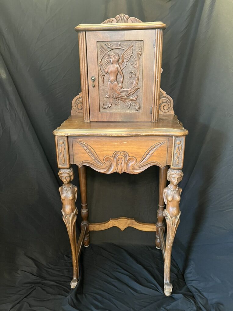 Antique 19th-century Walnut telephone table.
