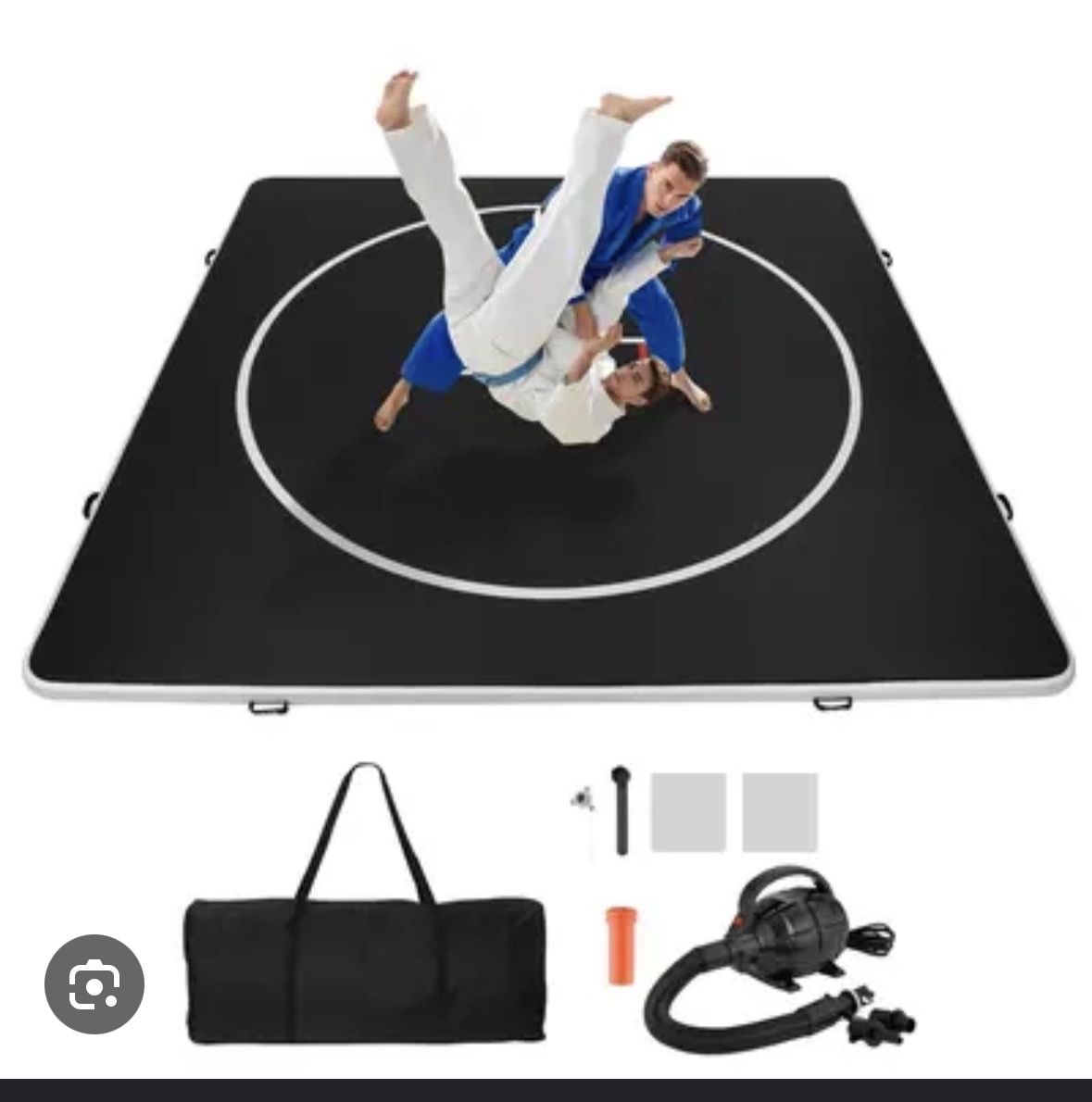 15x15 Inflatable Air Mat Wrestling Mat Gym Mat with Pump and Carry Bag. Just purchased brand new and was TOO BIG for our garage.