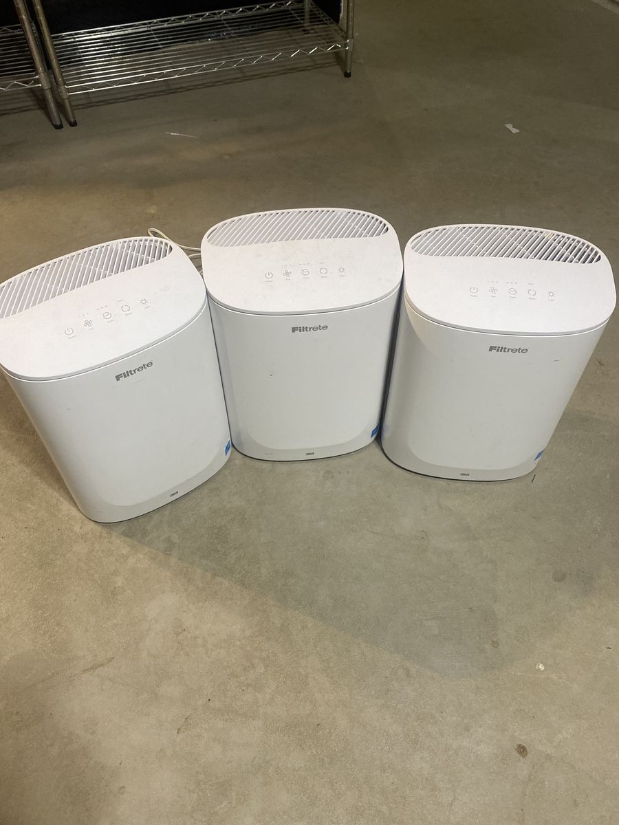Filtrete FAP-C01-A2 Smart Air Purifier - White, Compact Design, 3-Pack