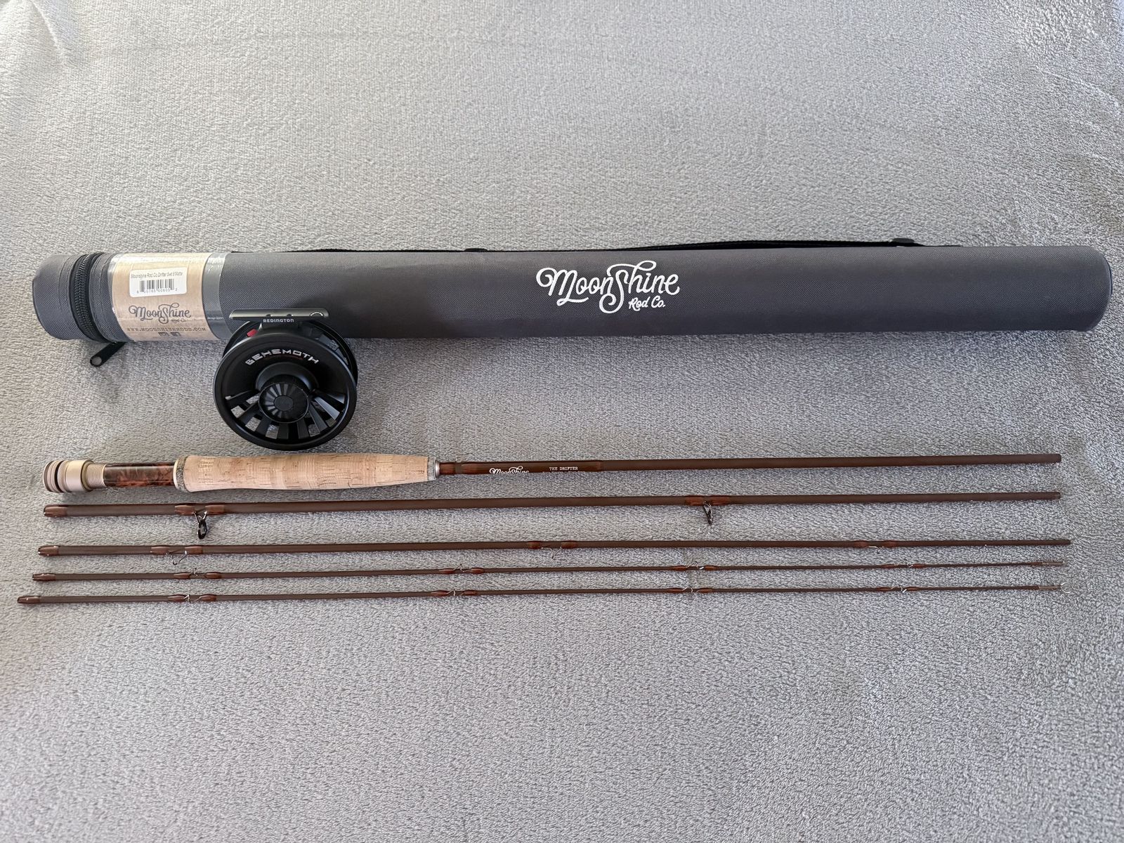 Moonshine Fly Rod 9' 5 wt, Redington Behemoth Reel 5/6 wt.
