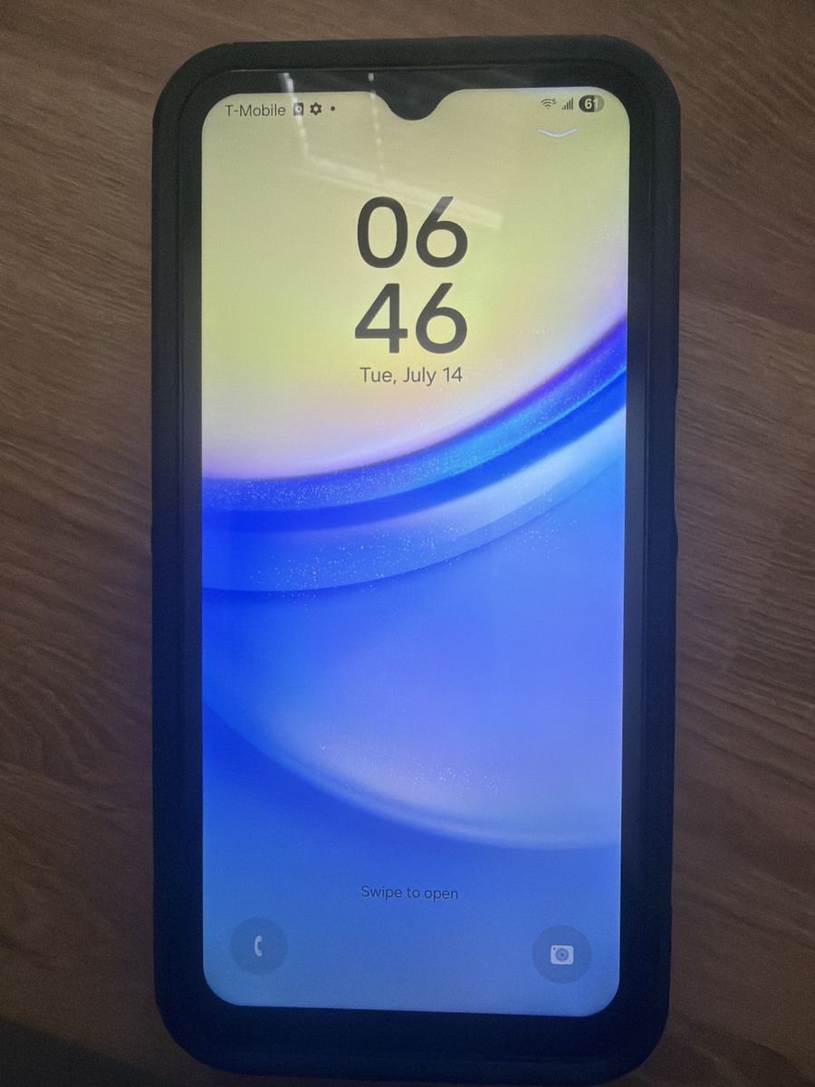Android Cell Phone for T-Mobile, Black Case Included Samsung A15 5g