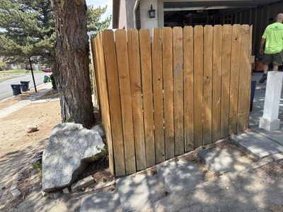 Wood fence slats
