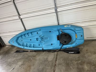 Lifetime Monterey Blue Sit-On-Top Kayak with Seat and Seasense Paddle
