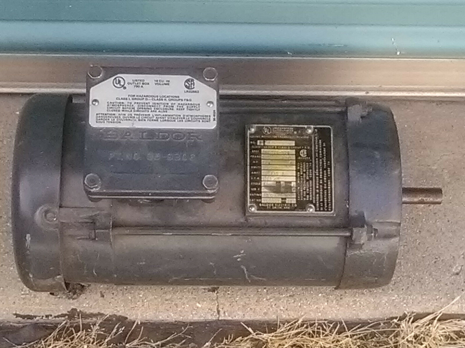 BALDOR MOTOR UNDERWRITERS LAB 35-9306