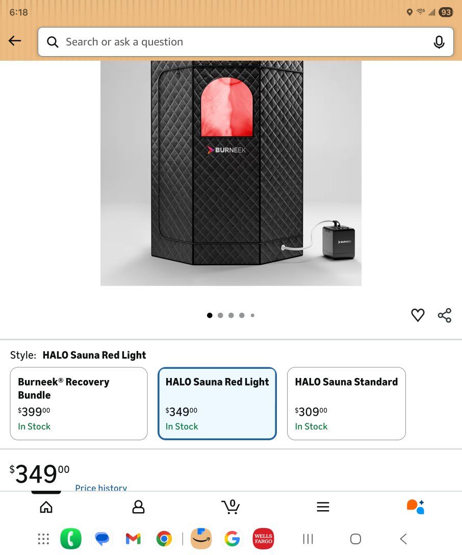 BURNEEK HALO Sauna Red Light Portable Infrared Home Sauna Personal Recovery System still in box. never opened.