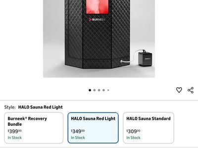 BURNEEK HALO Sauna Red Light Portable Infrared Home Sauna Personal Recovery System still in box. never opened.