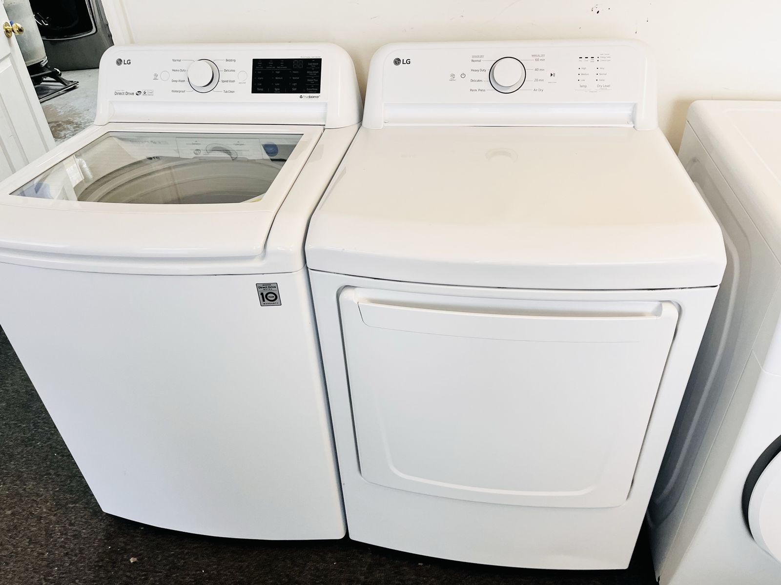 Lg super capacity washer and dryer set