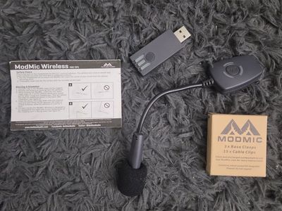 ModMic Wireless Attachable Boom Microphone for Headphones/VR Headsets/Other