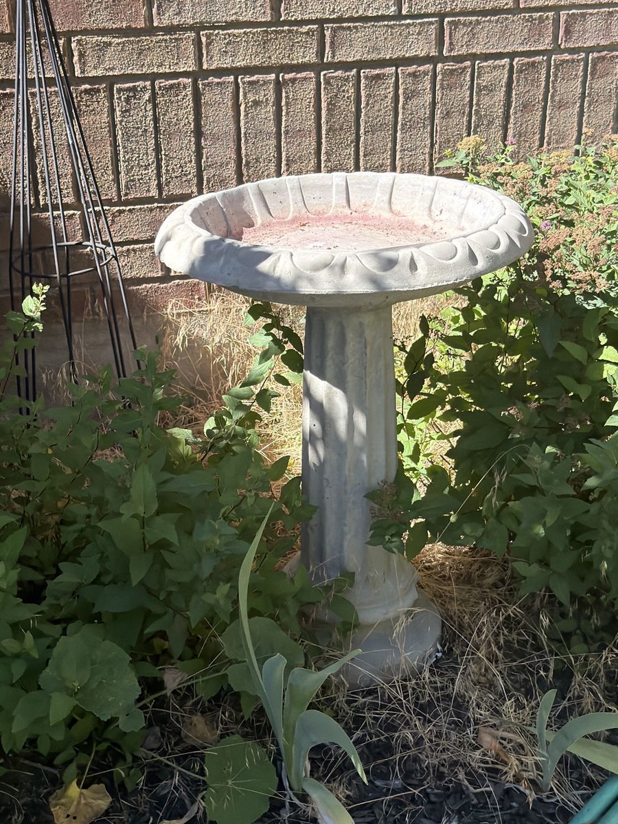 Classic Stone Bird Bath - Outdoor Garden Decor