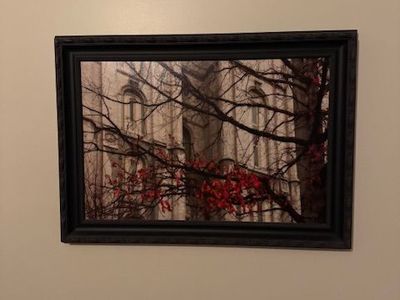 framed color photographic print of the Salt Lake Temple,