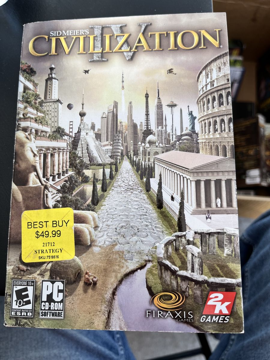 Sid Meier's Civilization IV PC CD-ROM Strategy Game Complete with Manual (Used)