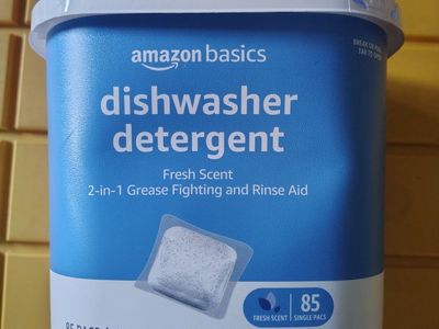 AMAZONBASICS DISHWASHER DETERGENT 85 PACKS PER CONTAINER X3