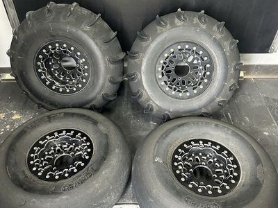 Sand paddle tires and wheels. Can-Am 4/137 lug pattern.
