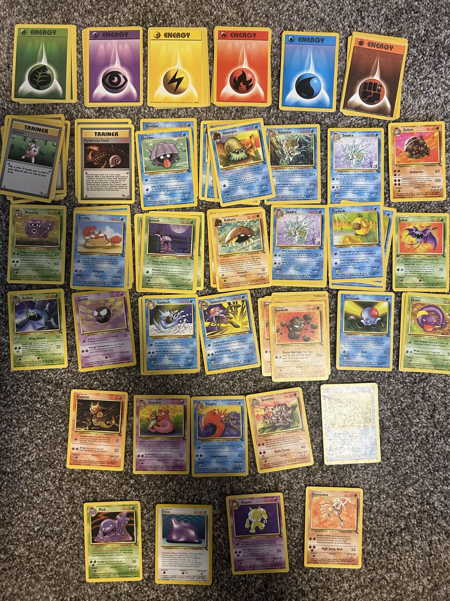 99 Fossil Vintage Pokemon Cards!