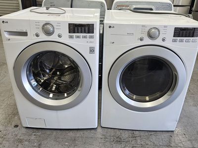 LG Front Load Washer and Electric Dryer Set - White