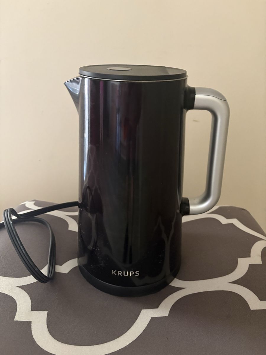Krups Electric Kettle Black and Silver Used