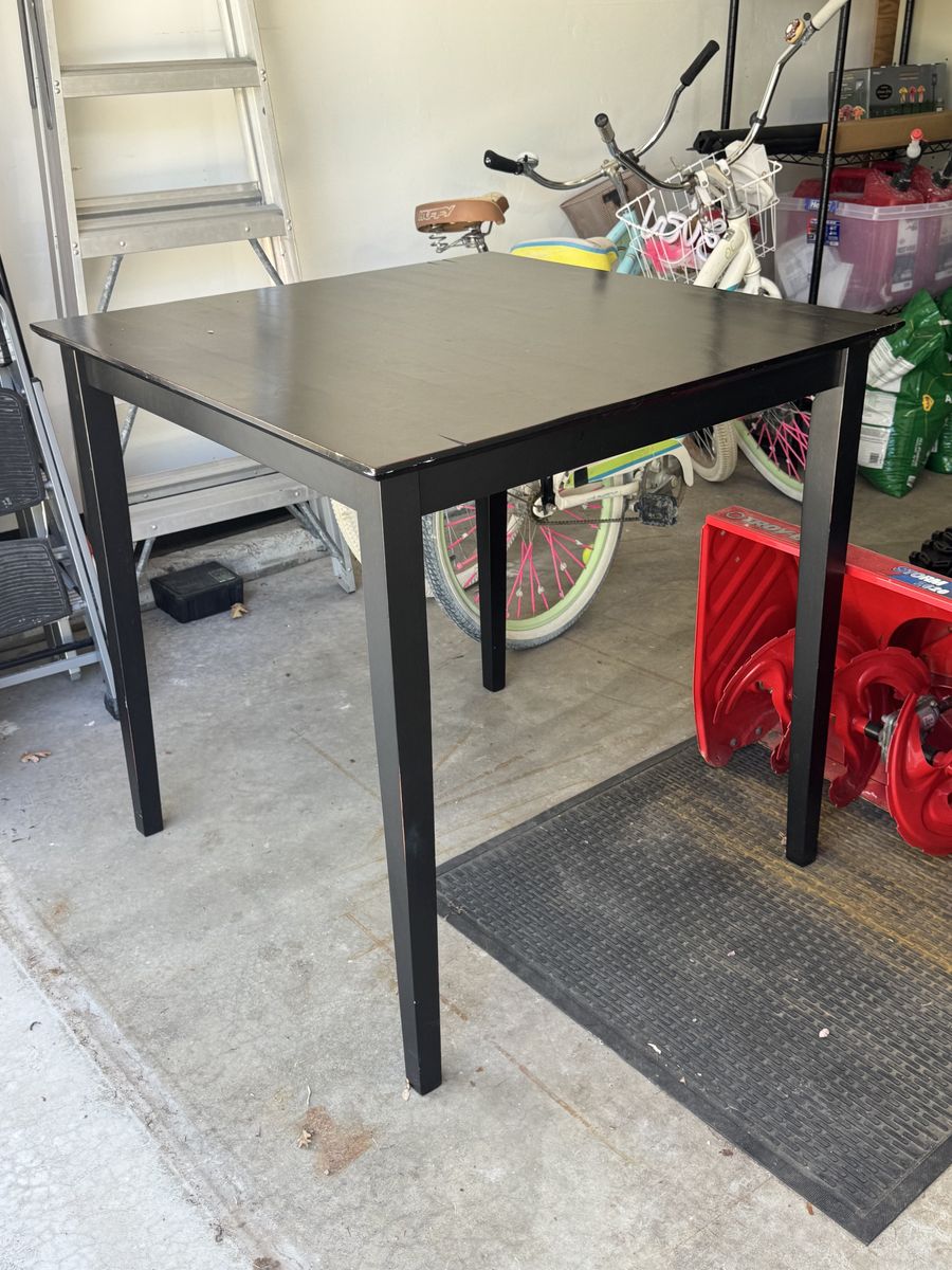 High-Top Black Wood Table – Great Condition!