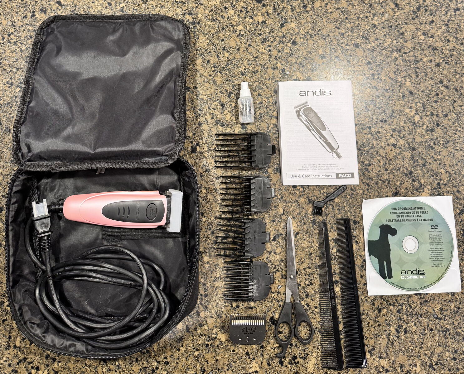 Andis Animal Pet Clippers set w/ training DVD