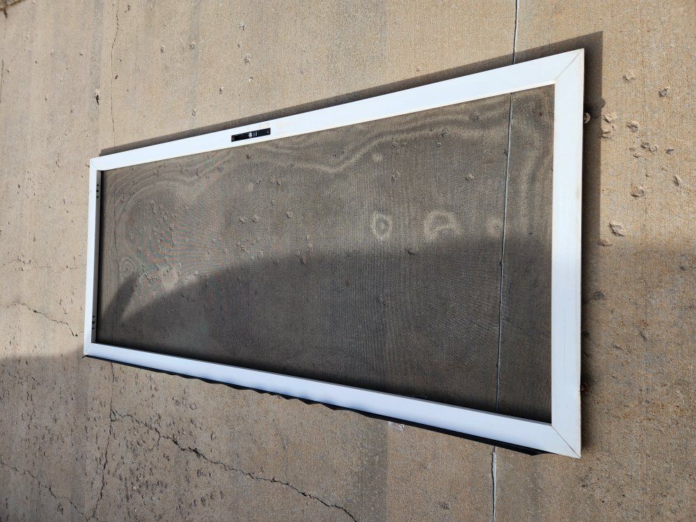 Heavy Duty 80" x 36" white locking screen door