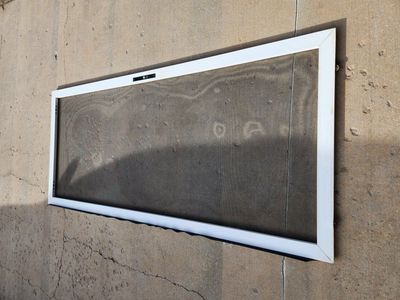 Heavy Duty 80" x 36" white locking screen door