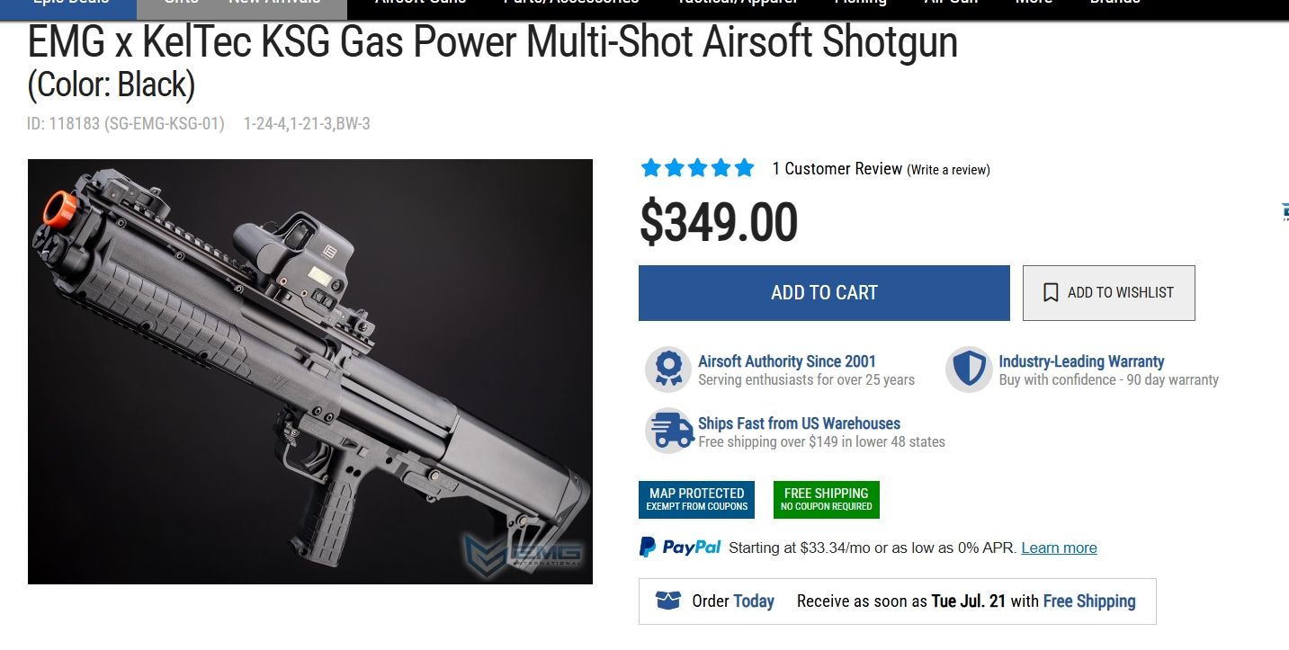 KelTec KSG Gas Shotgun