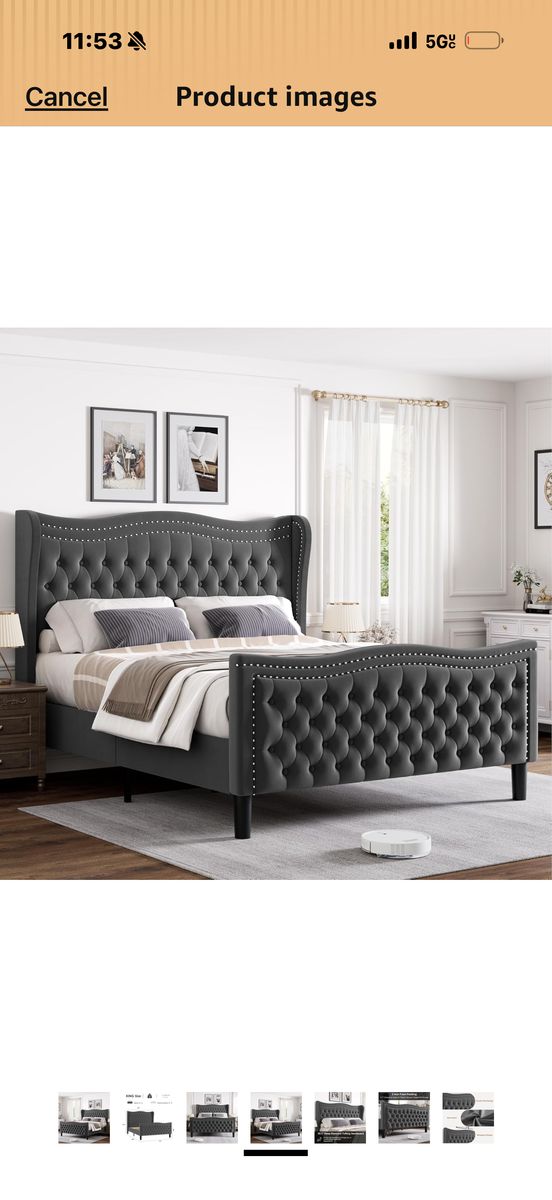 Queen Bedframe With Tall Headboard& Footboard