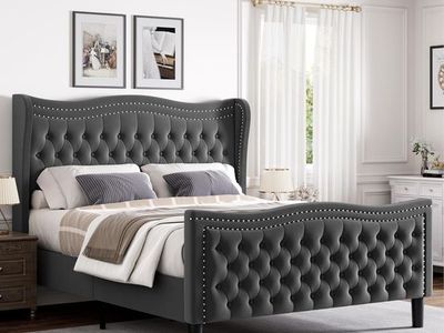 Queen Bedframe With Tall Headboard& Footboard