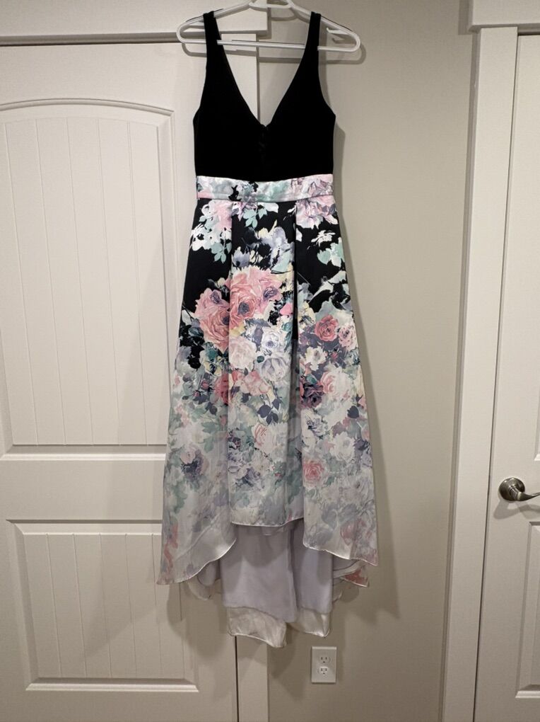 Hi-low Floral Print Prom/Formal Dress Size 5/6
