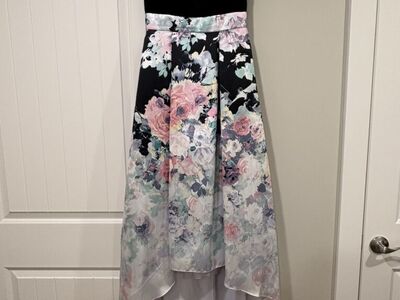 Hi-low Floral Print Prom/Formal Dress Size 5/6
