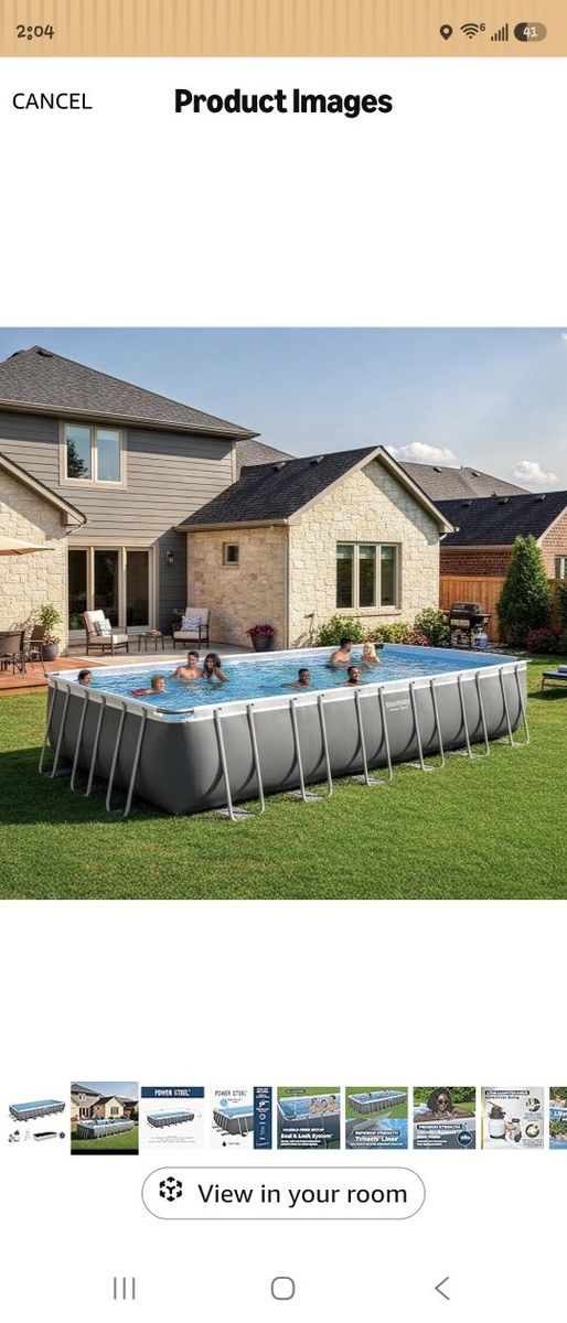 Above Ground Swimming Pool 24'x12'x52"