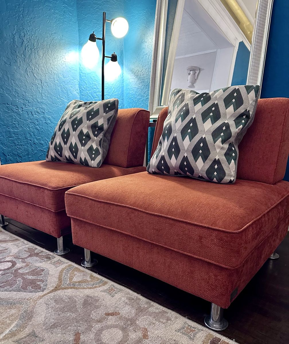 Vintage orange Chameleon chairs