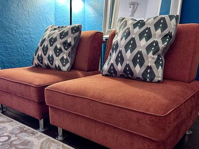 Vintage orange Chameleon chairs