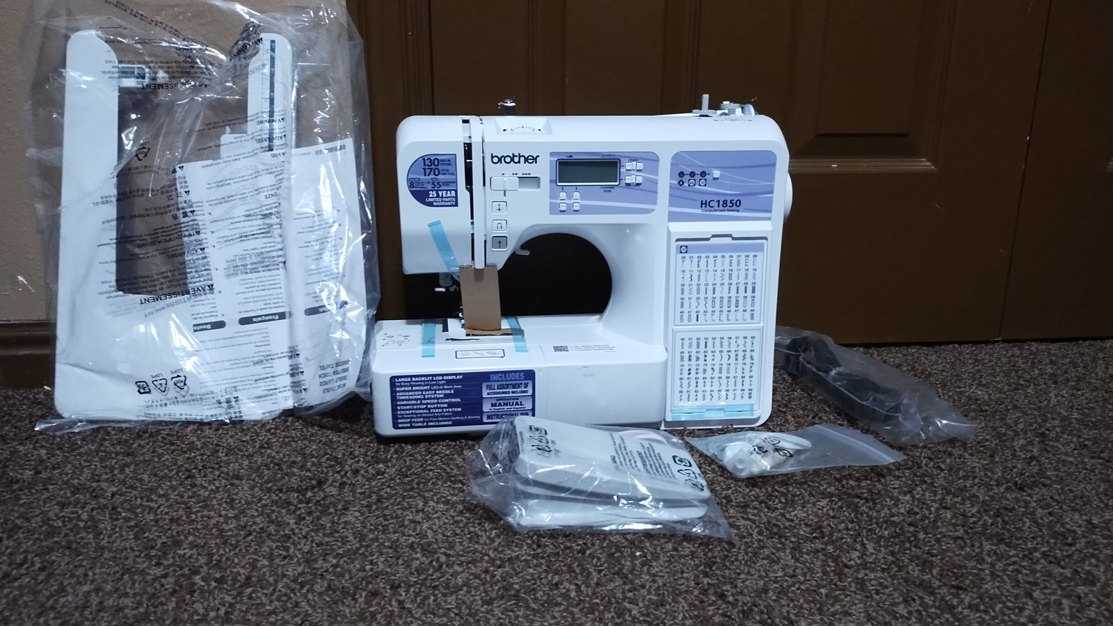 Brother HC1850 Sewing and Quilting Machine $179 — Brand New